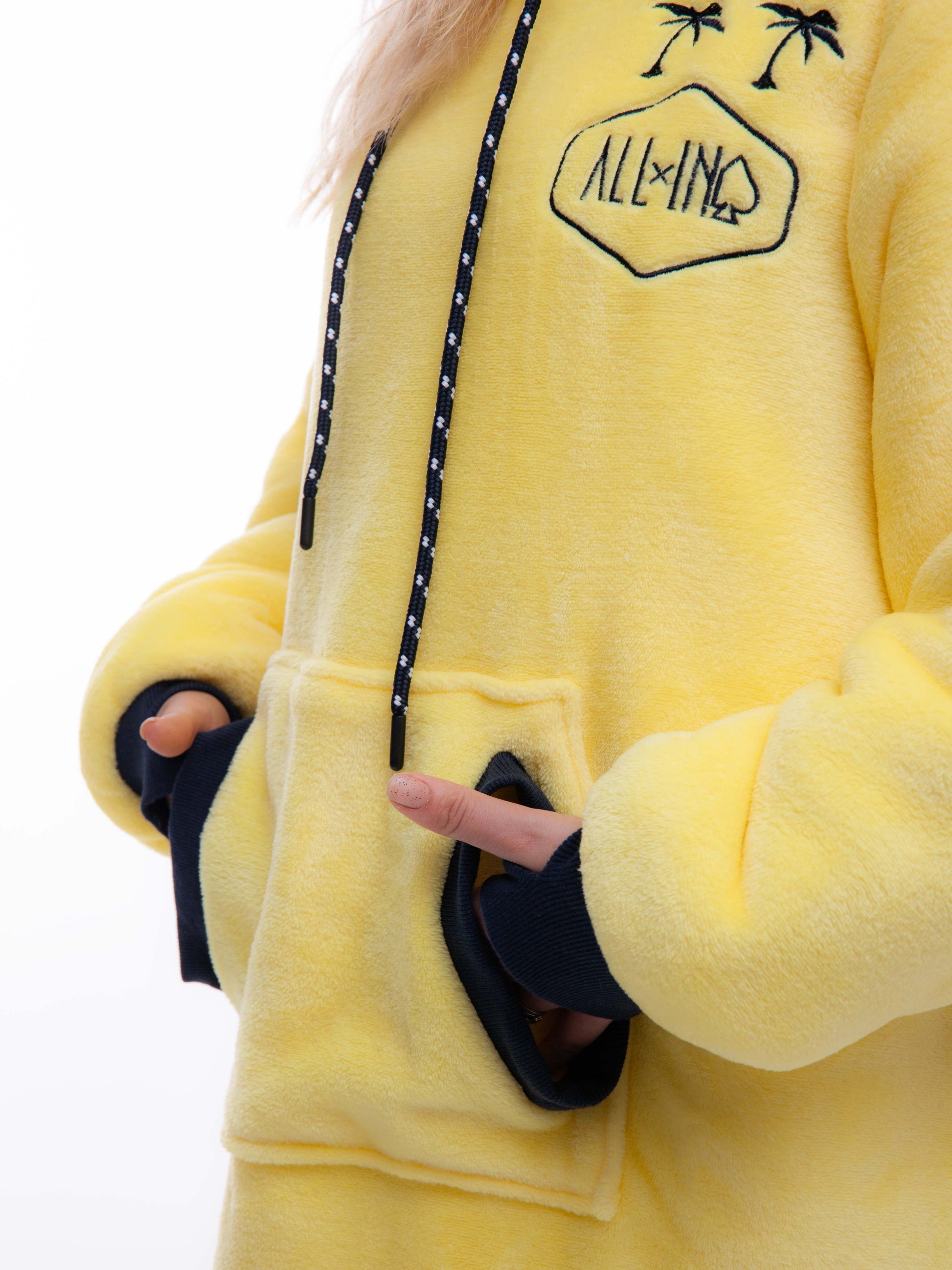 Geruite Poncho - Geel XS/S/M