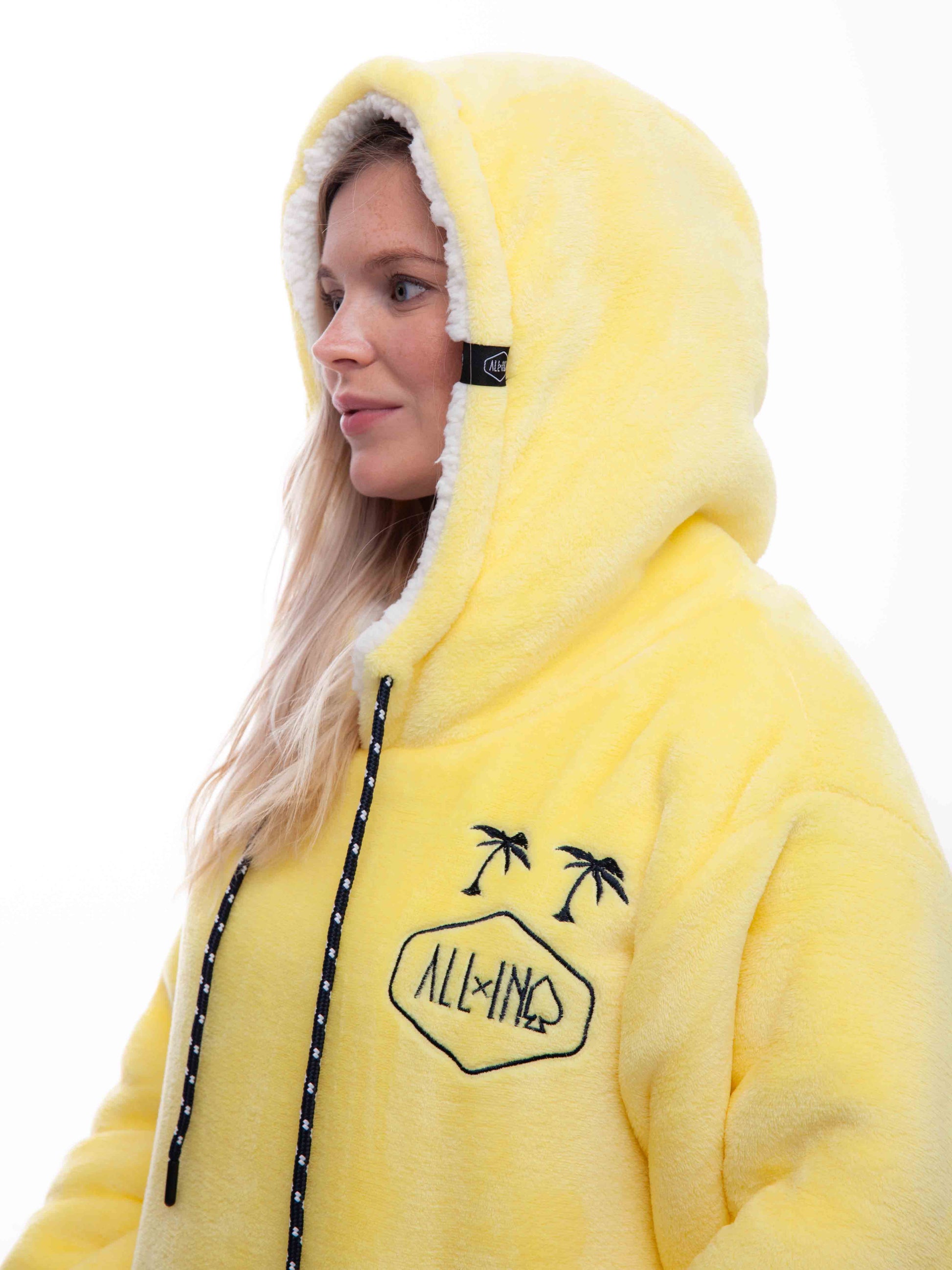 Geruite Poncho - Geel XS/S/M