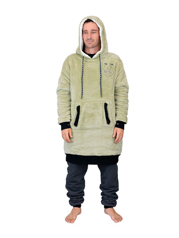 Geruite Poncho - Beige L/XL