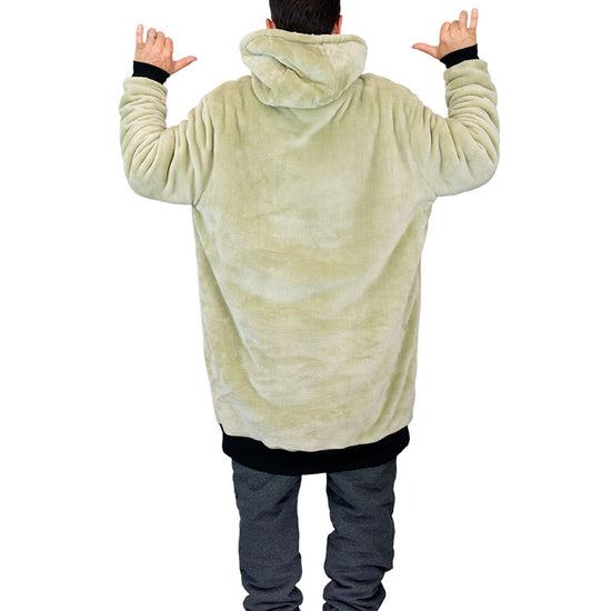 Geruite Poncho - Beige L/XL