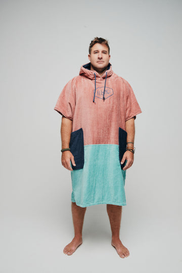 Poncho adulte coupe V - TERRA BLUE