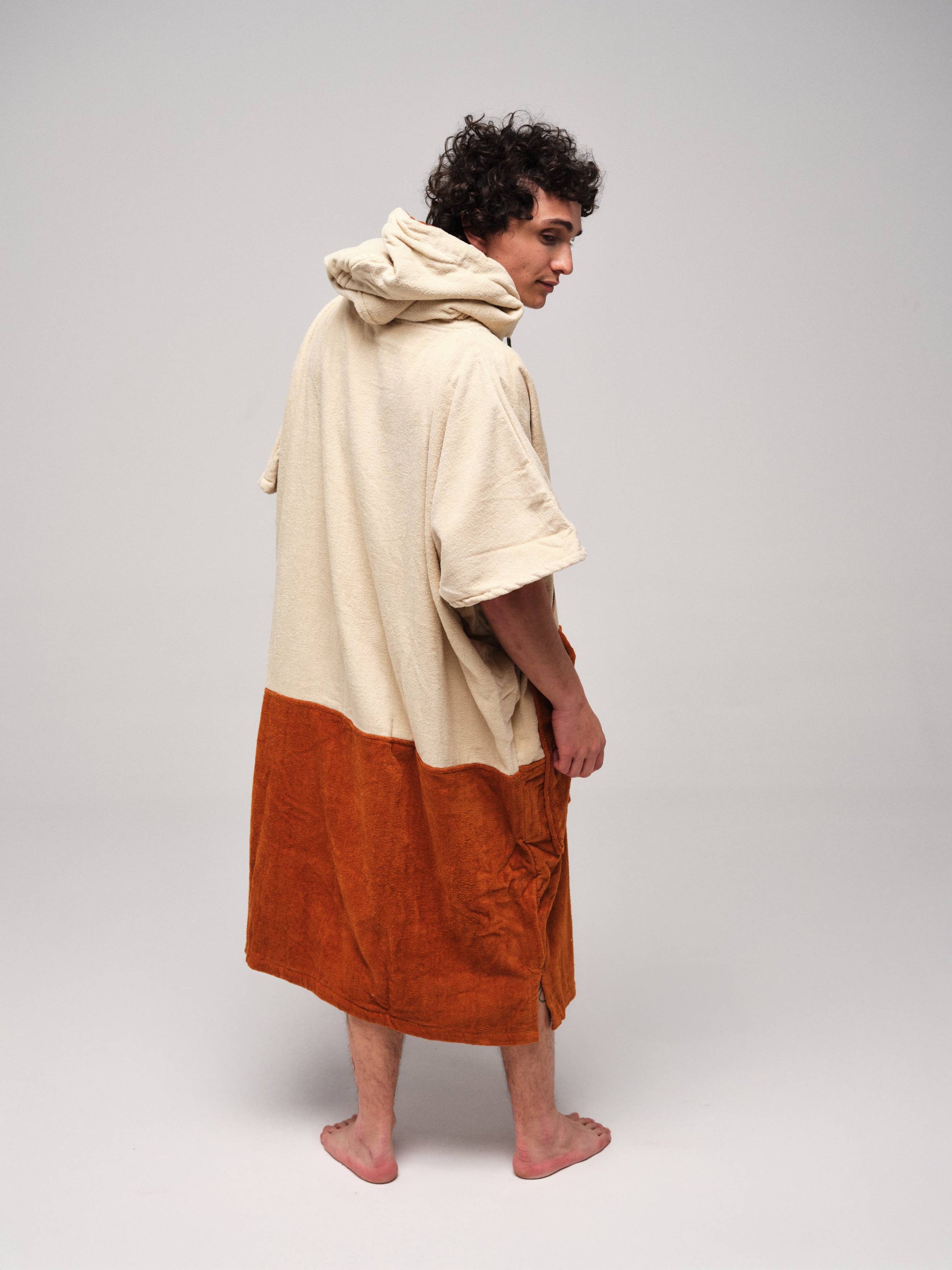 V Poncho Beach Crew - Nature Beige One Size