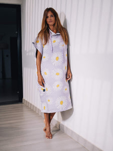Lichtgewicht poncho - Flower Power