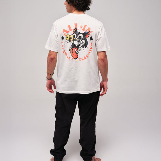 Camiseta - Bad Cat - Blanco L