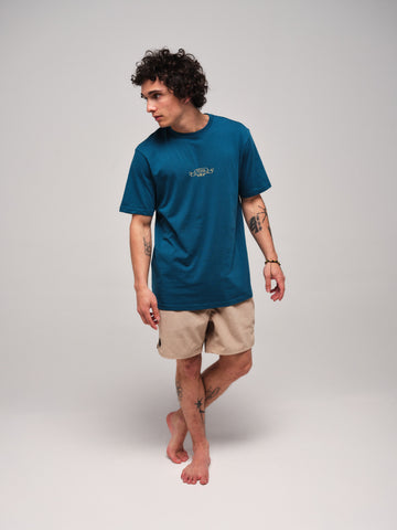 Camiseta - Compostella - Azul Coral L
