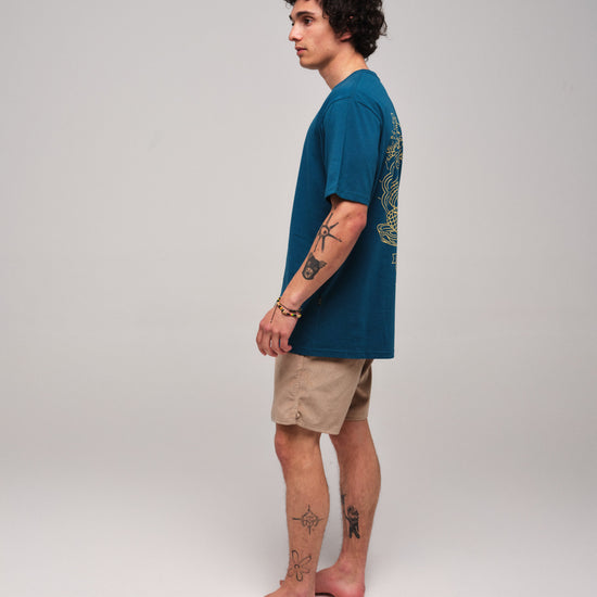 Camiseta - Compostella - Azul Coral L