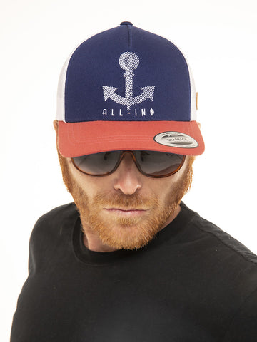 Cap - Navy Anchor One Size