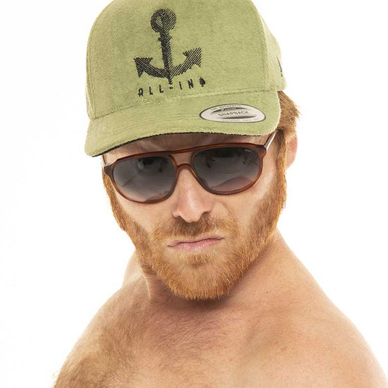 Organic Terry Velours (Flexfit) - Khaki Anchor One Size