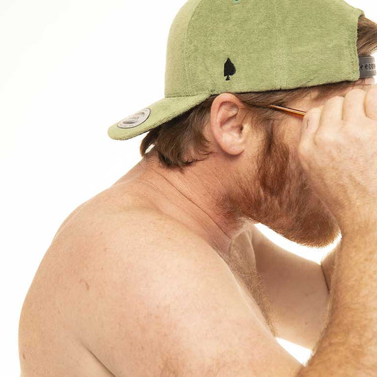 Organic Terry Velours (Flexfit) - Khaki Anchor One Size