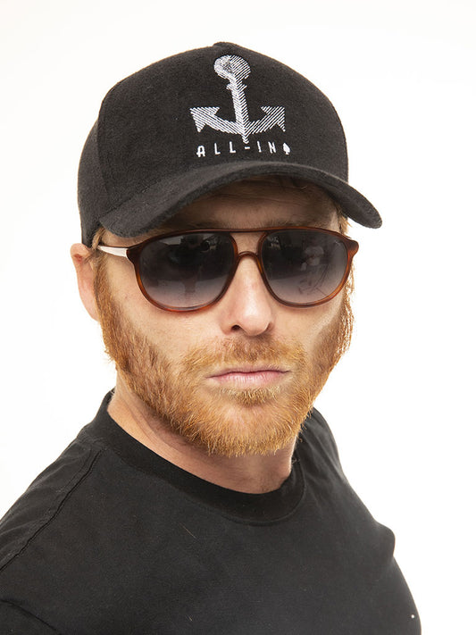 Organic Terry Velours (Flexfit) - Black Anchor One Size