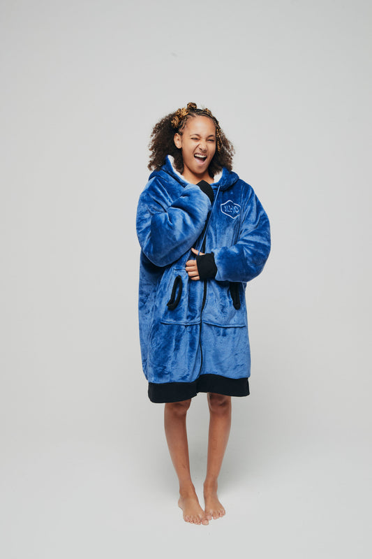 Poncho plaid zippé - MAUVE