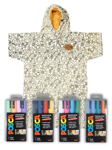 Bonte Poncho - Dames - Shell