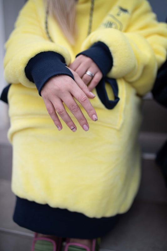 Poncho a cuadros - Amarillo