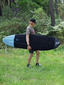 Calcetines de surf de 6'0 a 9'2 - Negro Azul Verde