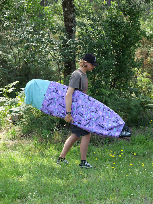 Calcetín de surf de 6'0 a 9'2 - Pop 80s Violeta