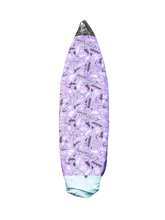 Calcetín de surf de 6'0 a 9'2 - Pop 80s Violeta