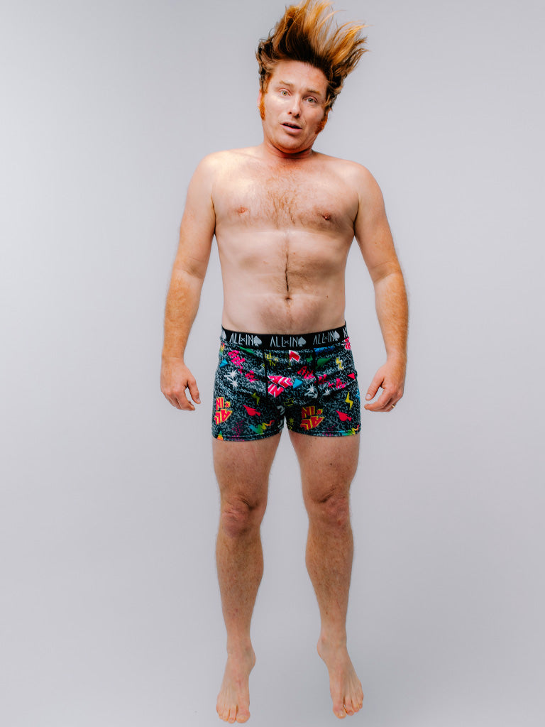 Boxer - Pop 80s Zwart L