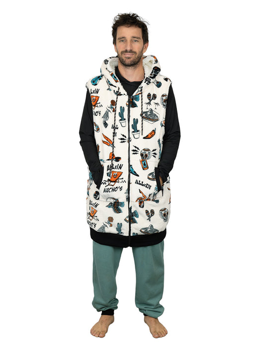 Donzen geruite poncho - Mexicano L/XL
