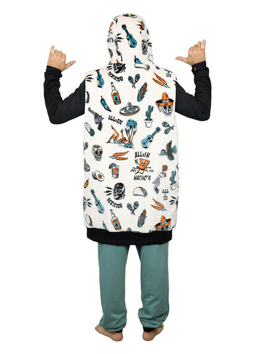 Donzen geruite poncho - Mexicano L/XL