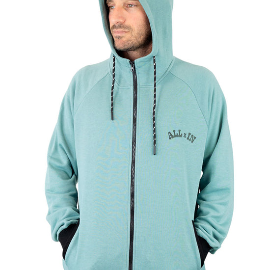 Sudadera con capucha French Terry - Azul Verde L