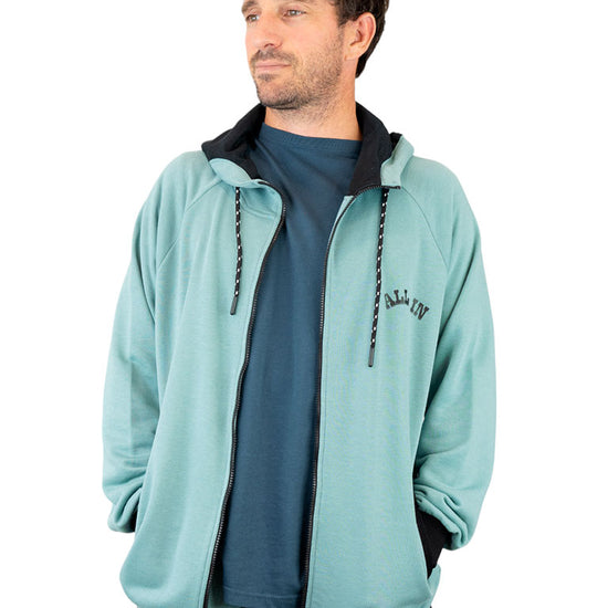 Sudadera con capucha French Terry - Azul Verde L