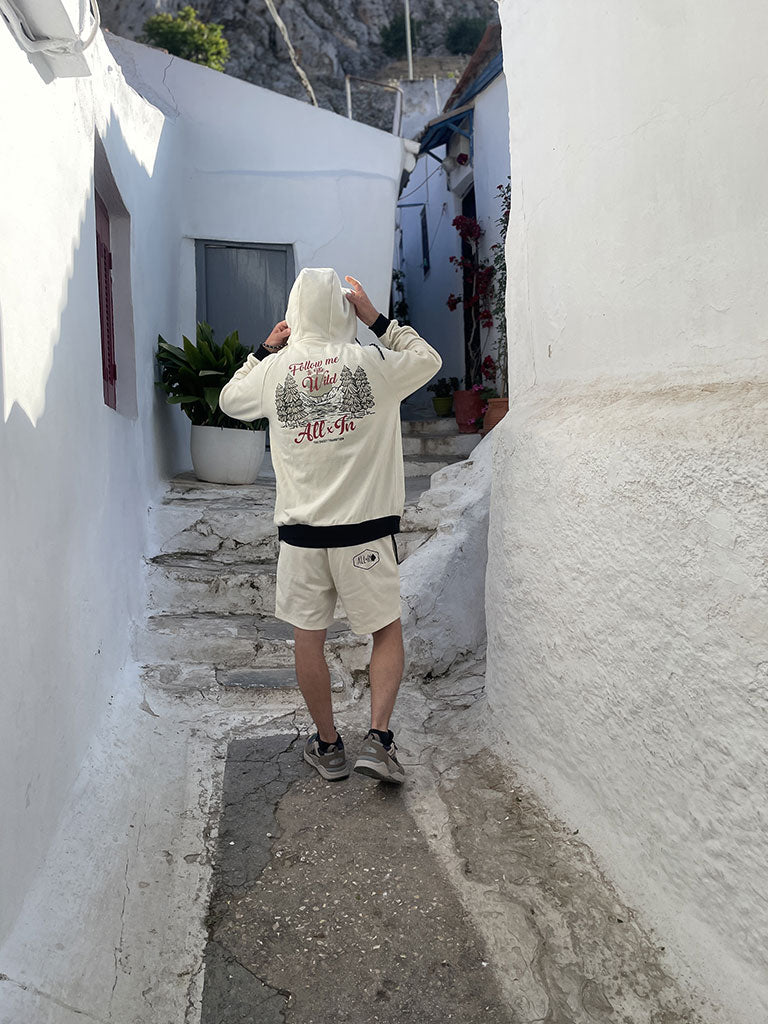 French Terry Hoodie - Off White L