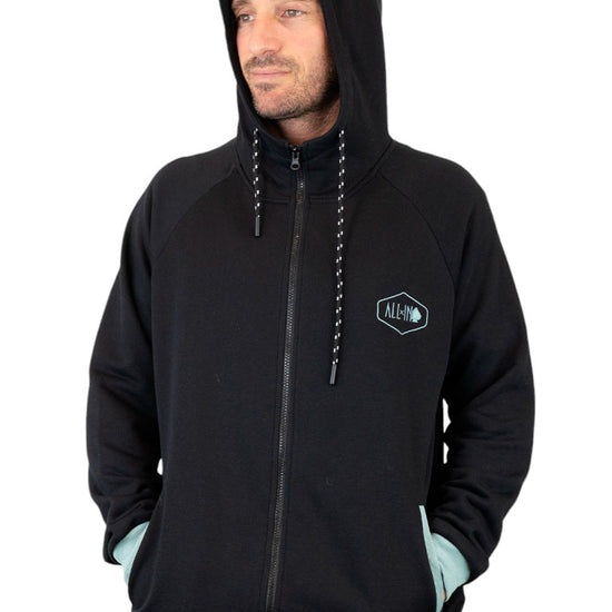 Sudadera con capucha French Terry - Negro L