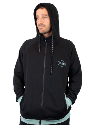 Sudadera con capucha French Terry - Negro L