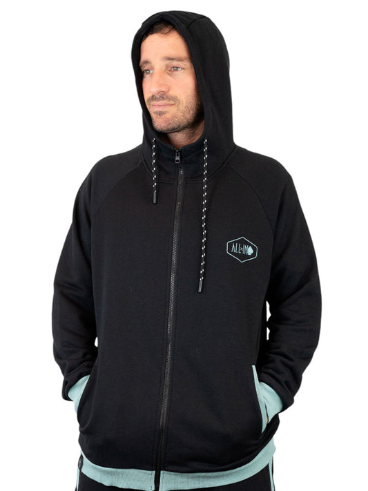 Sudadera con capucha French Terry - Negro L