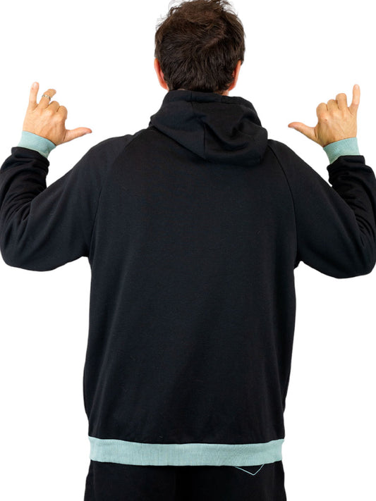Sudadera con capucha French Terry - Negro L