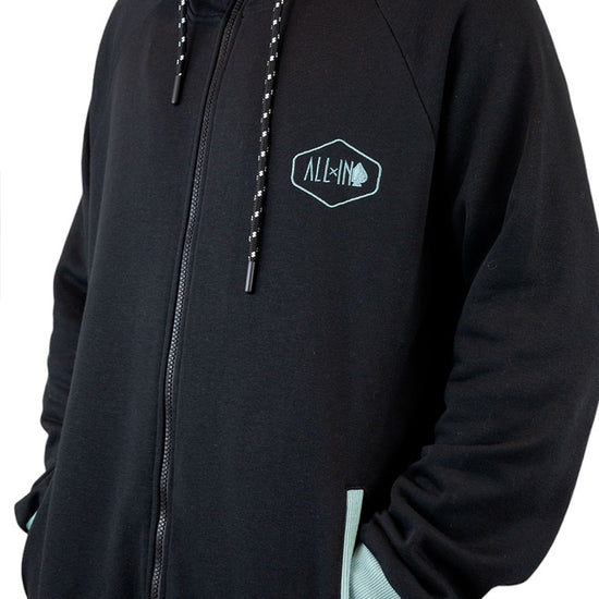 Sudadera con capucha French Terry - Negro L