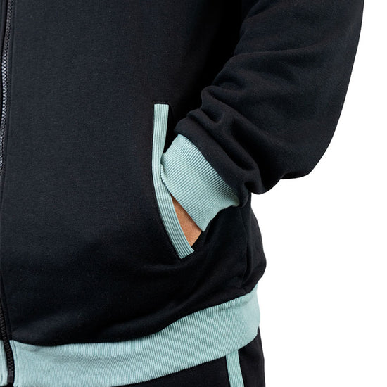Sudadera con capucha French Terry - Negro L