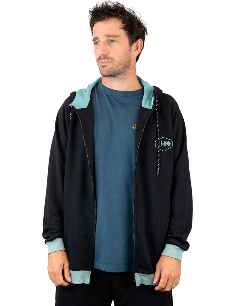 Sudadera con capucha French Terry - Negro L