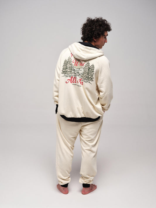 Sudadera con capucha de algodón - Blanco roto