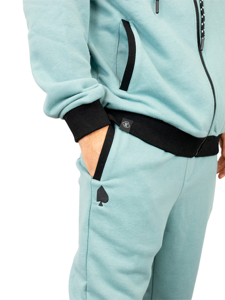 French Terry Jogging - Blue Green L