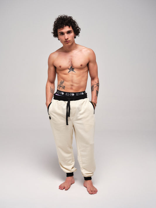 Katoenen joggingpak - Off-white