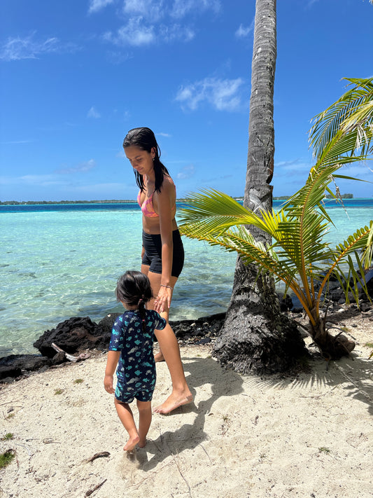 Combinaison Anti-UV Enfant 1-6 ans Protection Solaire UPF 50+ SEAFOOD