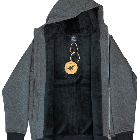 Hoodie Plush - Houtskool L