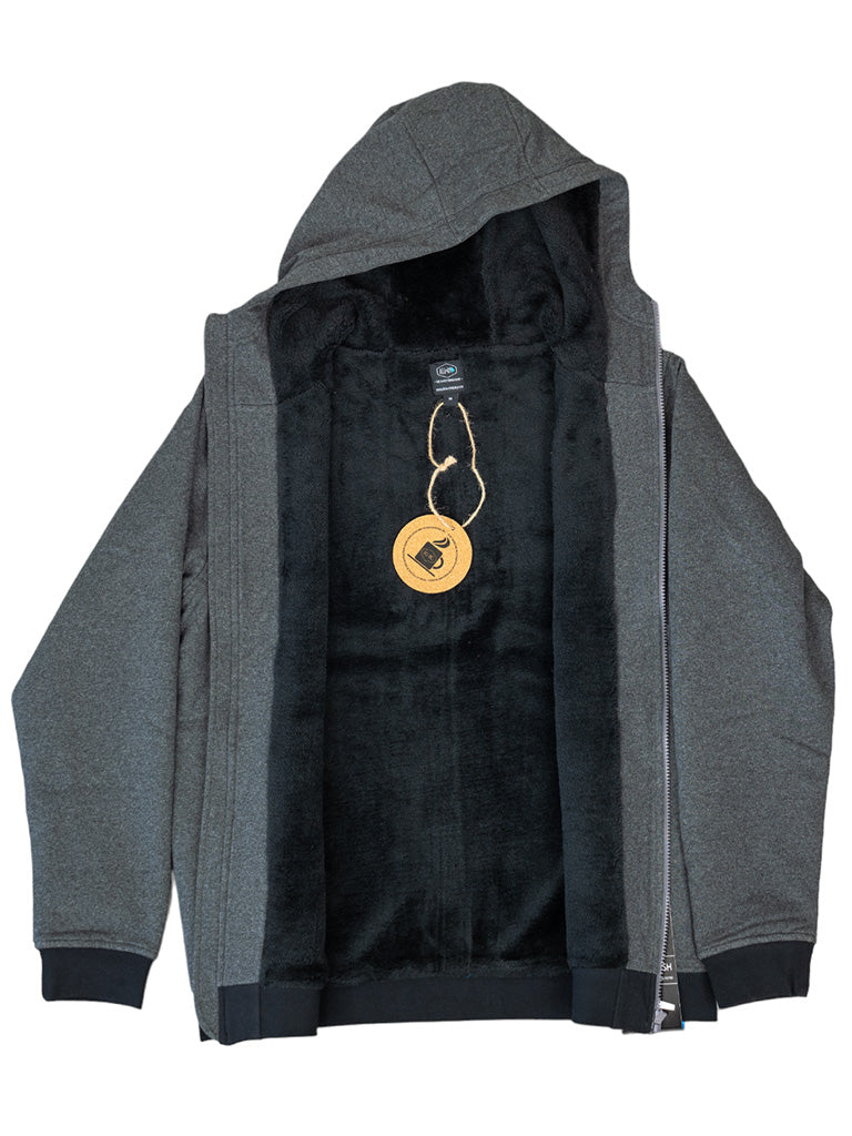 Hoodie Plush - Houtskool L