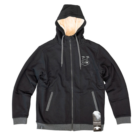 Hoodie Plush - Zwart L