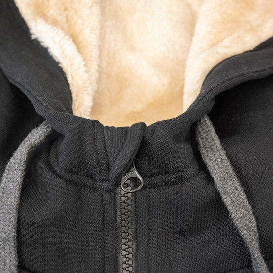 Hoodie Plush - Zwart L