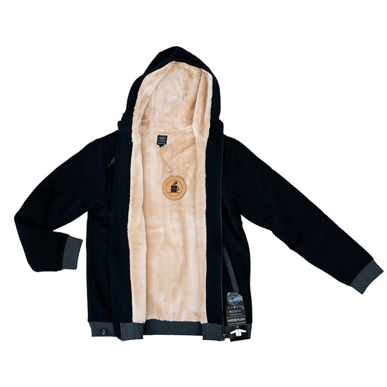 Hoodie Plush - Zwart L