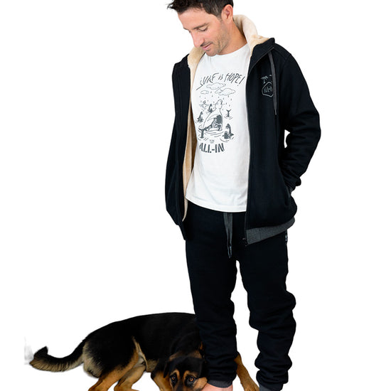 Hoodie Plush - Zwart L