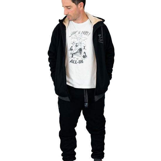 Hoodie Plush - Zwart L