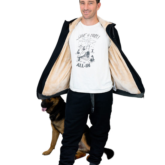 Hoodie Plush - Zwart L