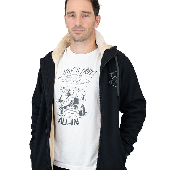 Hoodie Plush - Zwart L