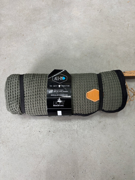 Serviette de plage légère - KAKI WAFFLE
