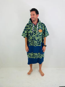 Poncho adulte coupe V - CAMO NAVY