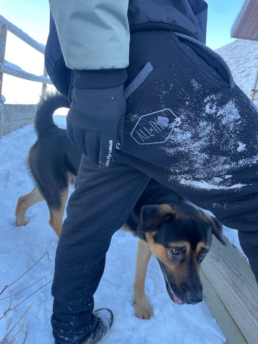 Jogging doublé polaire - Noir