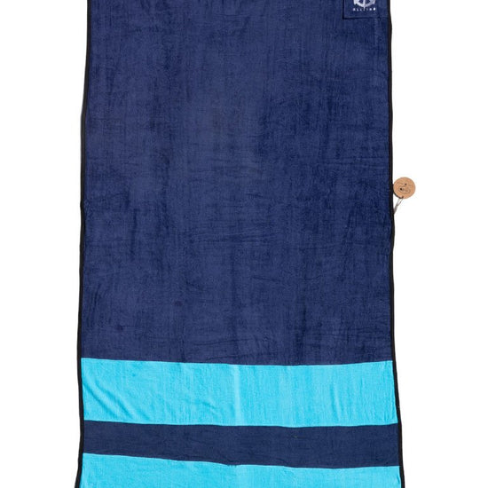 Large Towel - Turquoise Navy One Size